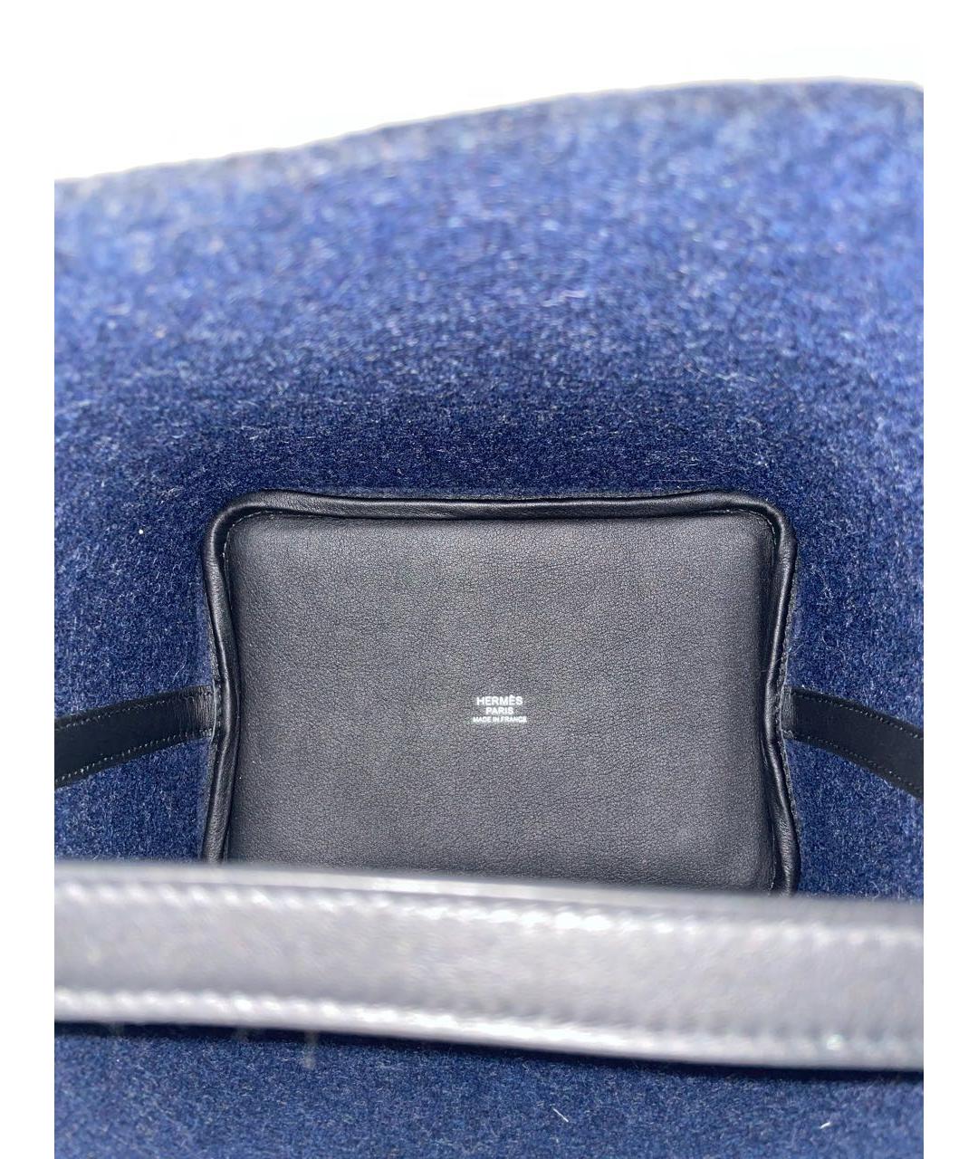 HERMES PRE-OWNED Темно-синяя сумка с короткими ручками, фото 5