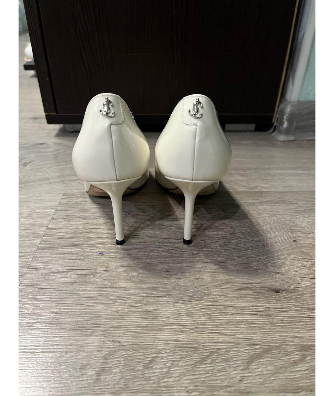 JIMMY CHOO Белые кожаные туфли, фото 4