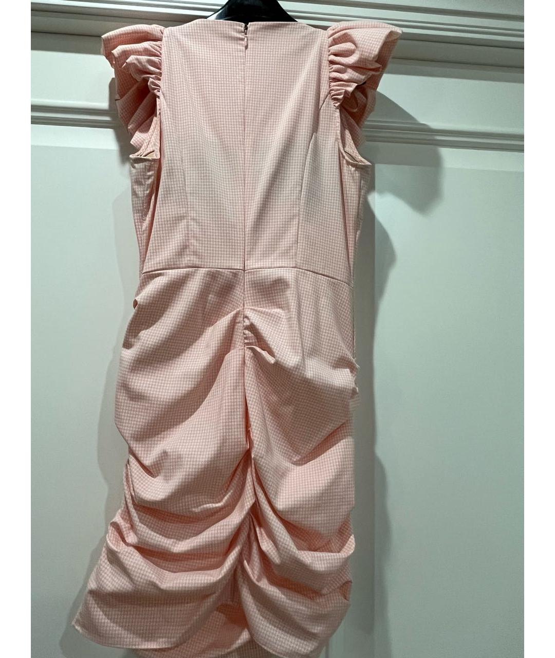 ELISABETTA FRANCHI Розовое полиамидовое коктейльное платье, фото 2
