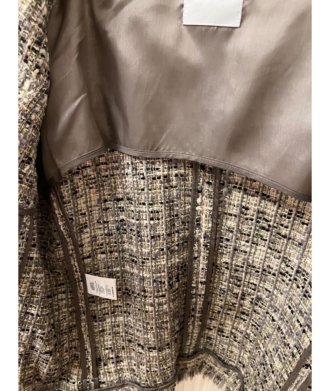 MOSCHINO Салатовый твидовый жакет/пиджак, фото 5