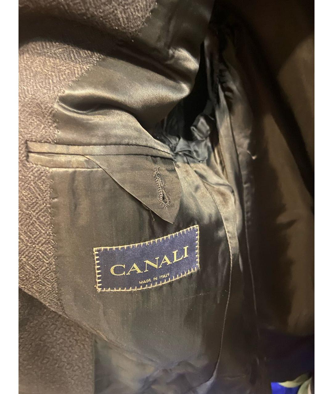 CANALI Черный шерстяной пиджак, фото 5