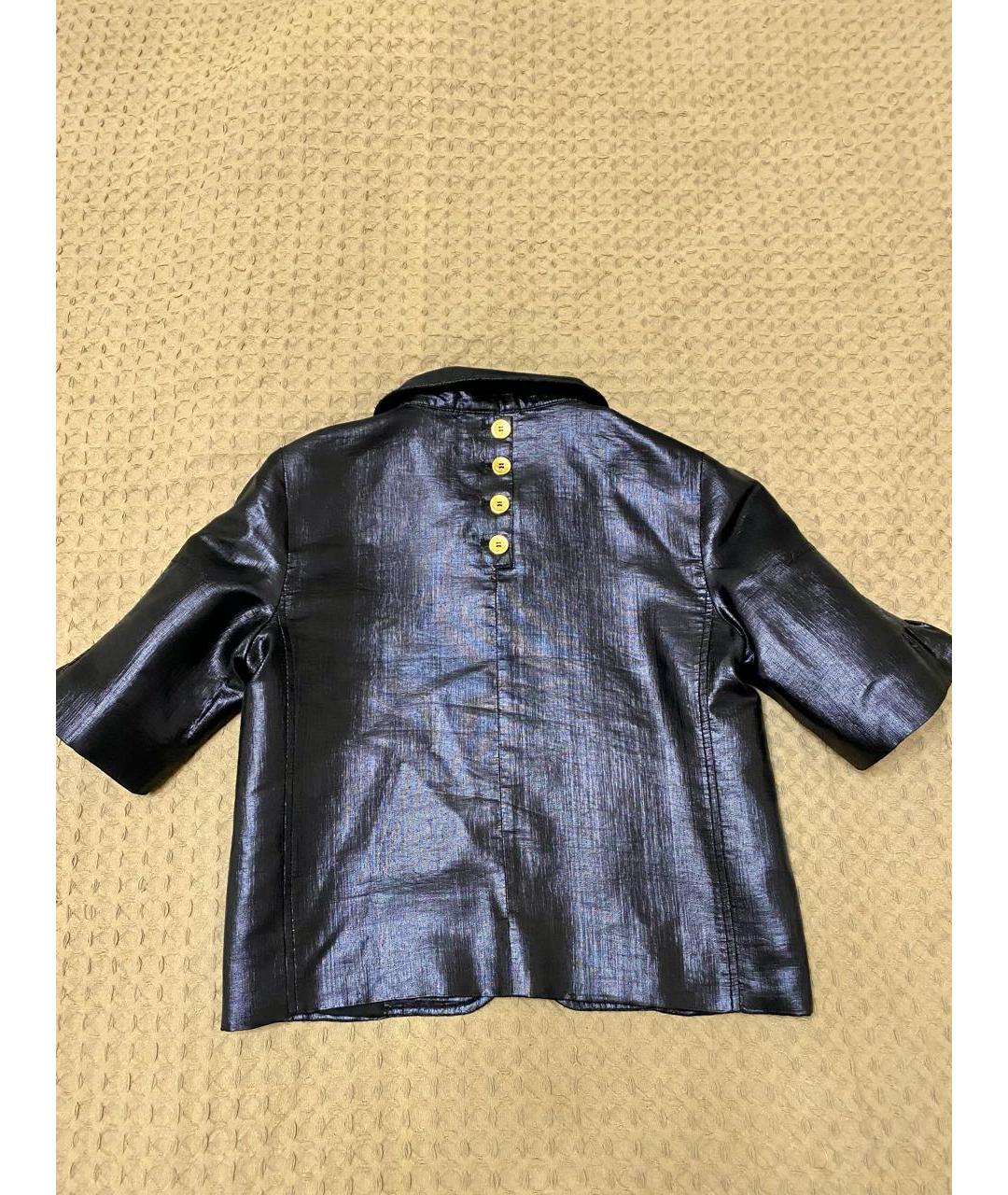 ROBERTO CAVALLI Темно-синий полиэстеровый жакет/пиджак, фото 6