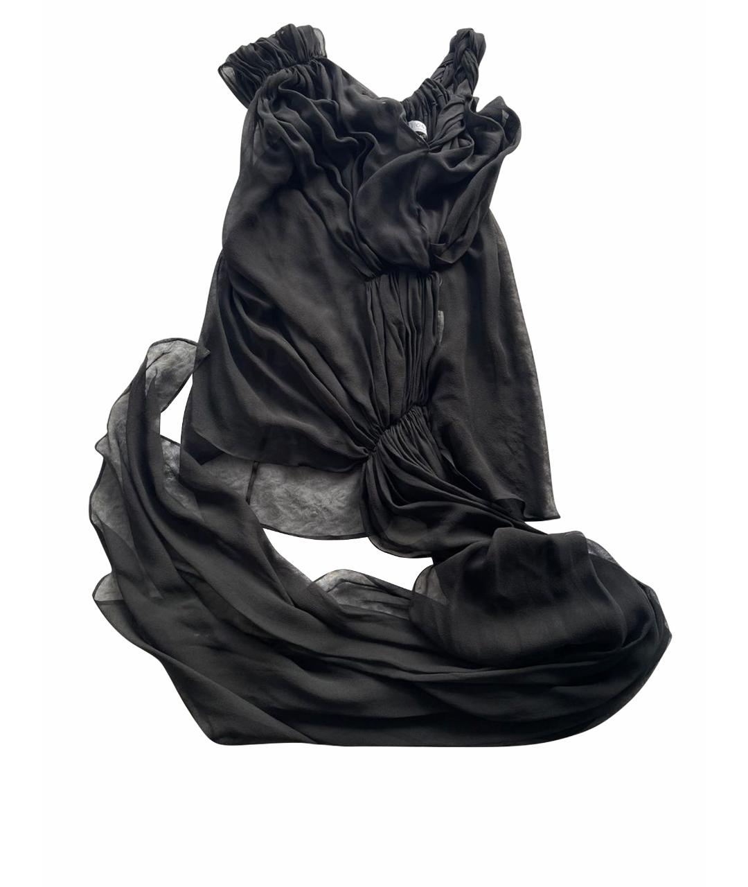 VIONNET Черная шелковая блузы, фото 1