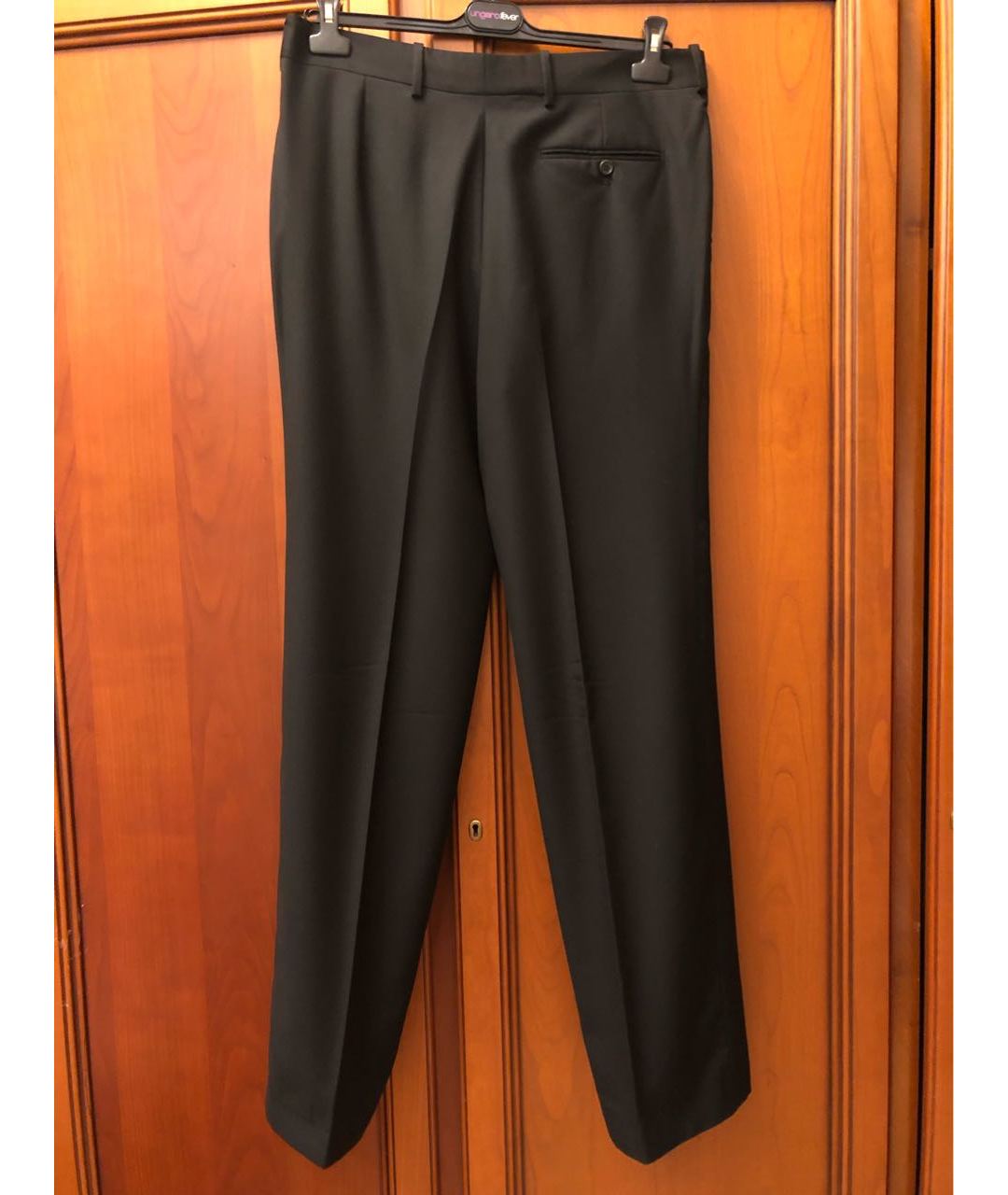 ALEXANDER MCQUEEN Черные шерстяные классические брюки, фото 2