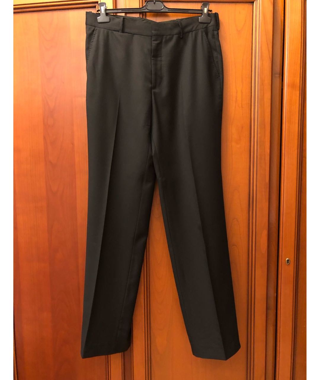 ALEXANDER MCQUEEN Черные шерстяные классические брюки, фото 8