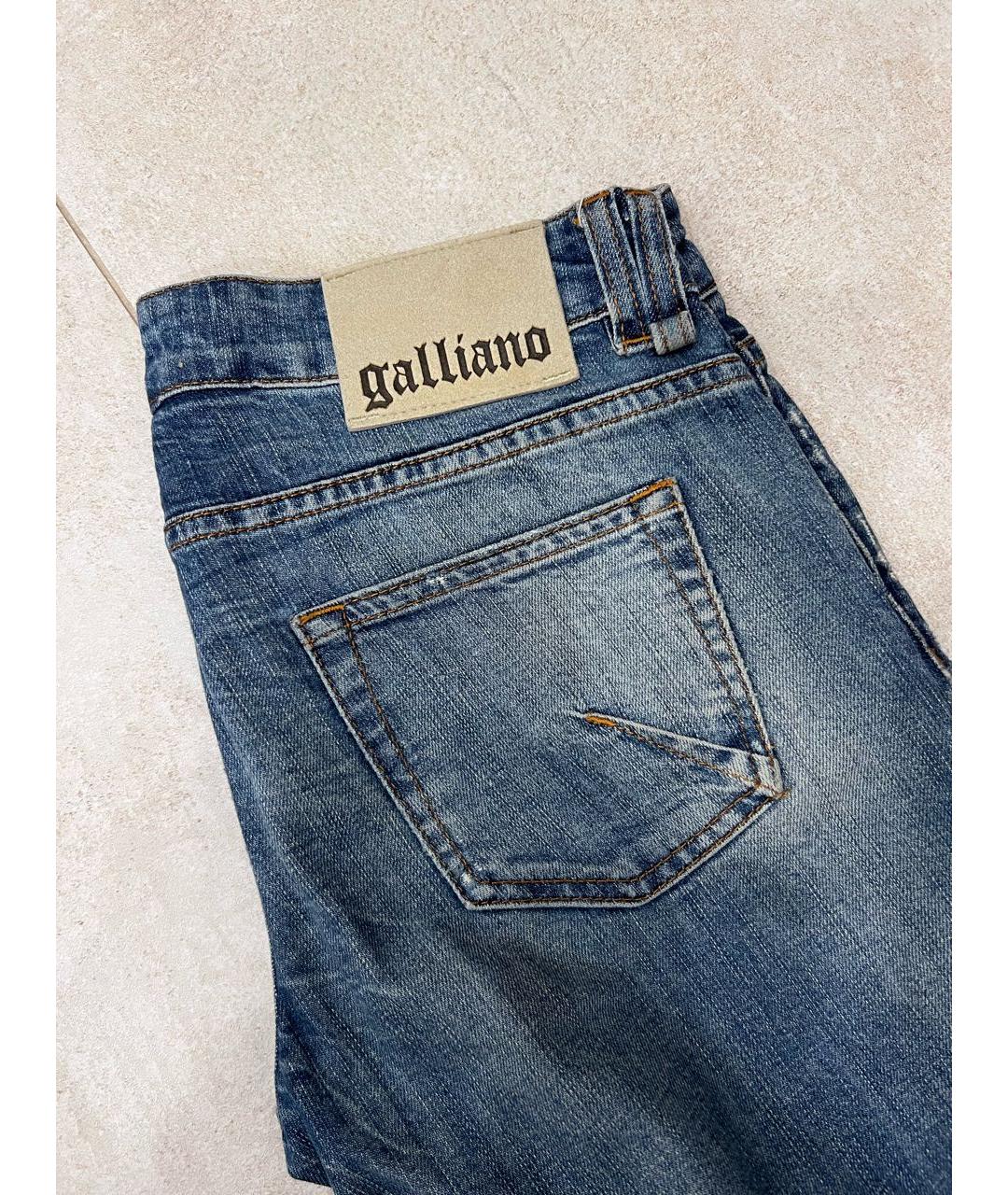 JOHN GALLIANO Синие хлопковые джинсы слим, фото 8