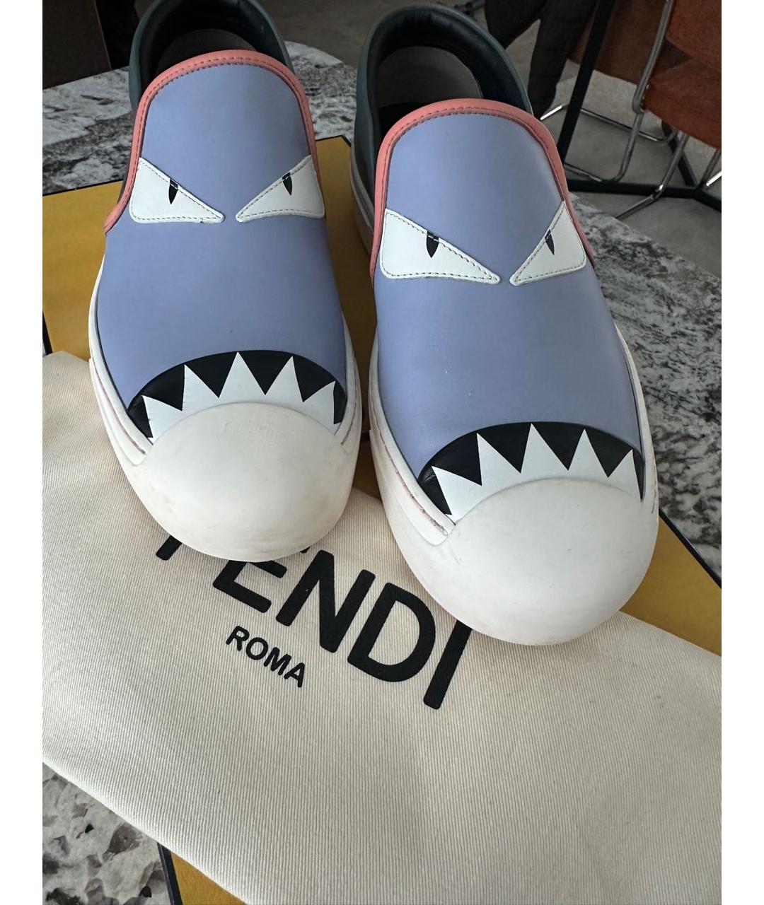 FENDI Кожаные слипоны, фото 6