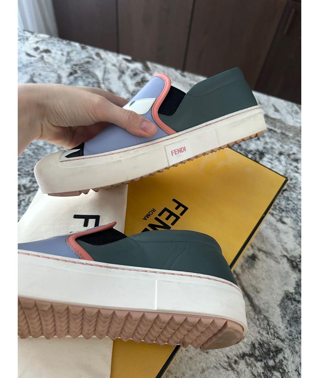 FENDI Кожаные слипоны, фото 8