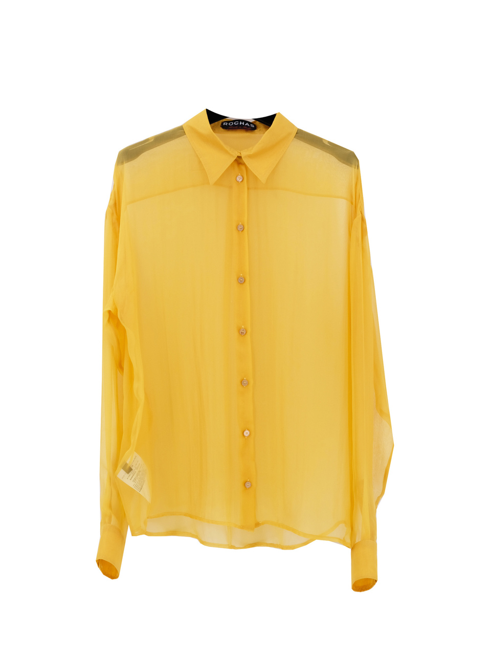 ROCHAS Желтая шелковая рубашка, фото 1