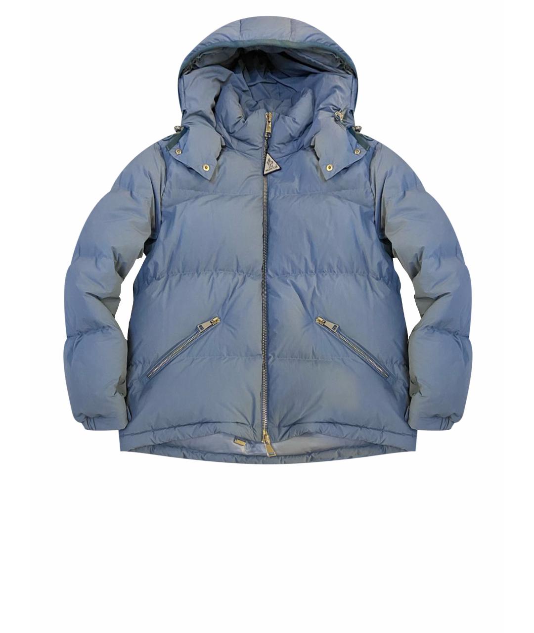 MONCLER Голубой пуховик, фото 1