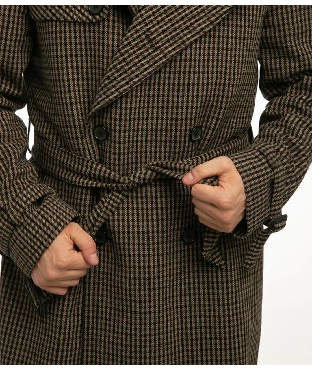 TAGLIATORE Коричневое шерстяное пальто, фото 4