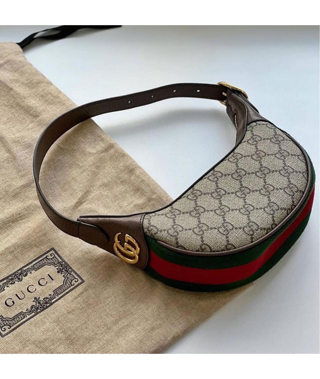 GUCCI Коричневая сумка с короткими ручками, фото 5