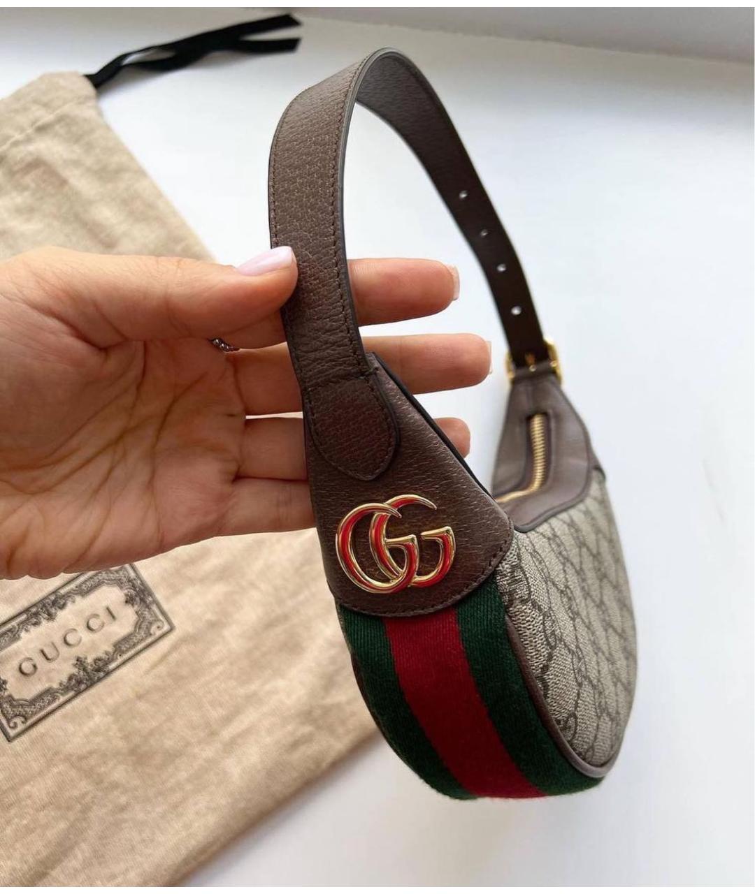 GUCCI Коричневая сумка с короткими ручками, фото 2