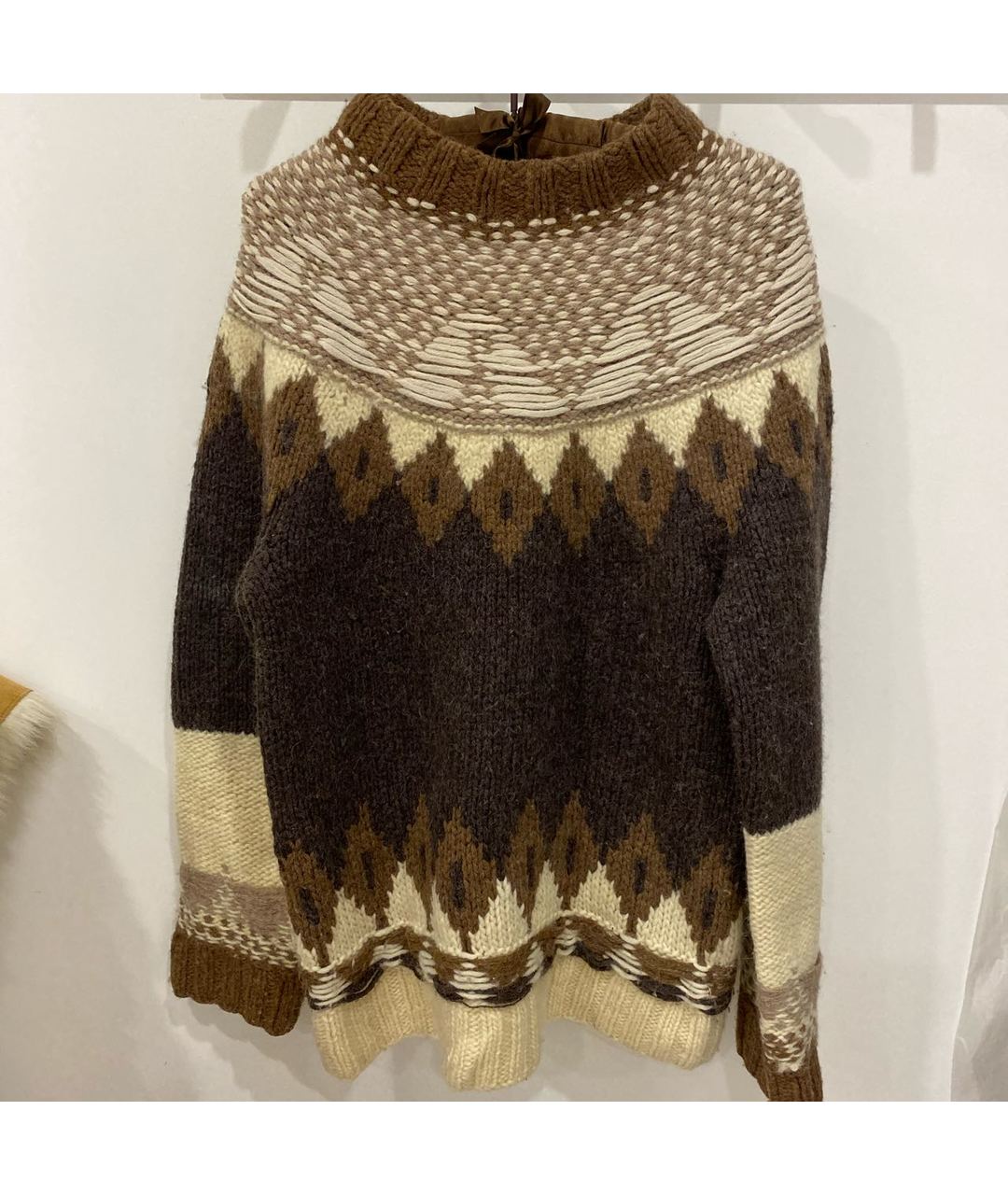 MAISON MARGIELA Коричневый шерстяной джемпер / свитер, фото 5