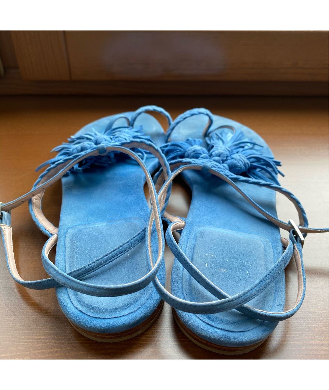 STUART WEITZMAN Синие замшевые сандалии, фото 4