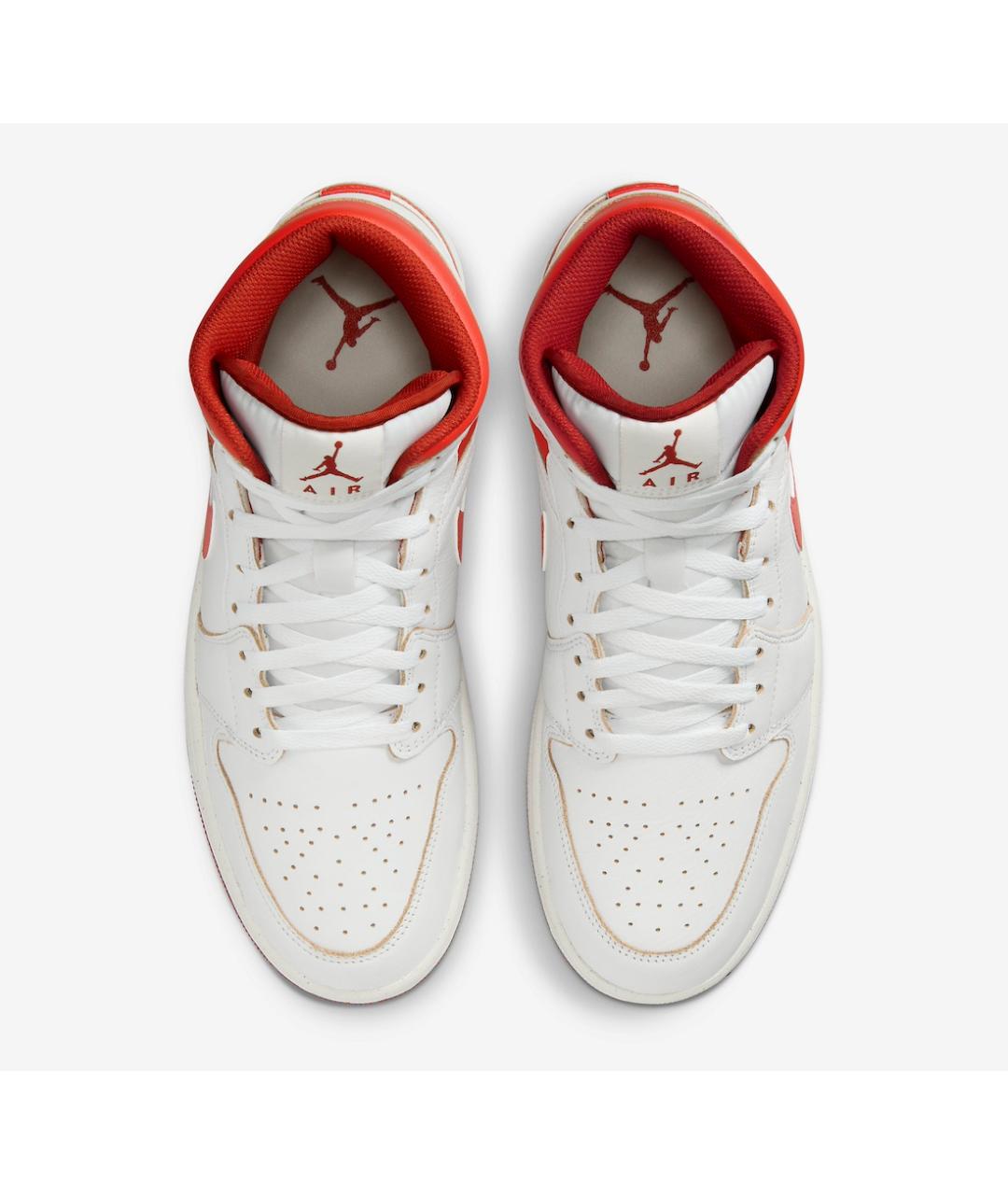 JORDAN Белые кожаные высокие кроссовки / кеды, фото 3