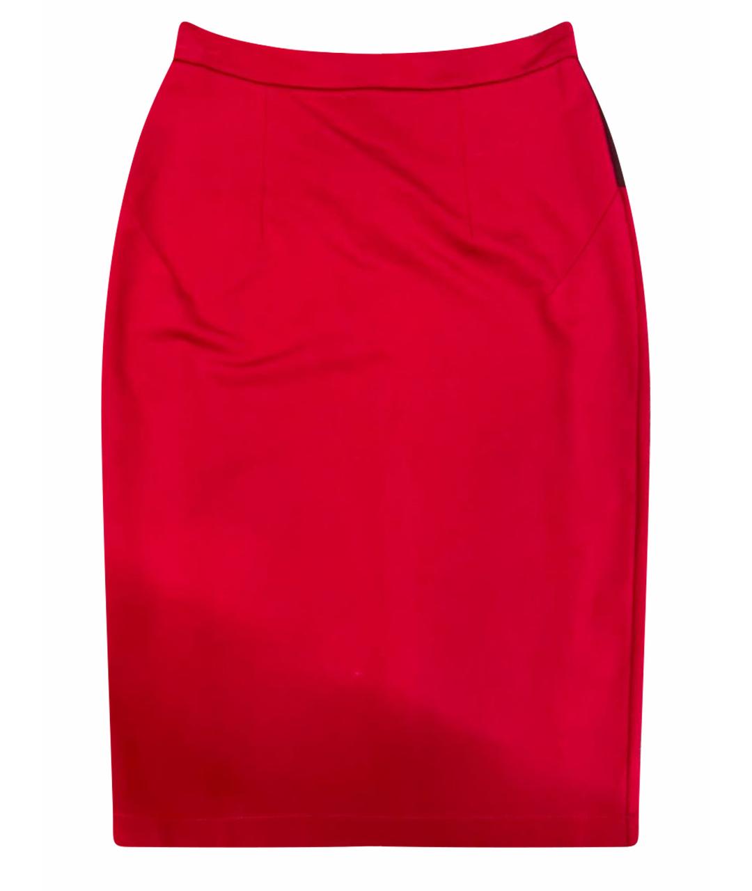 ERIKA CAVALLINI Красная вискозная юбка миди, фото 1