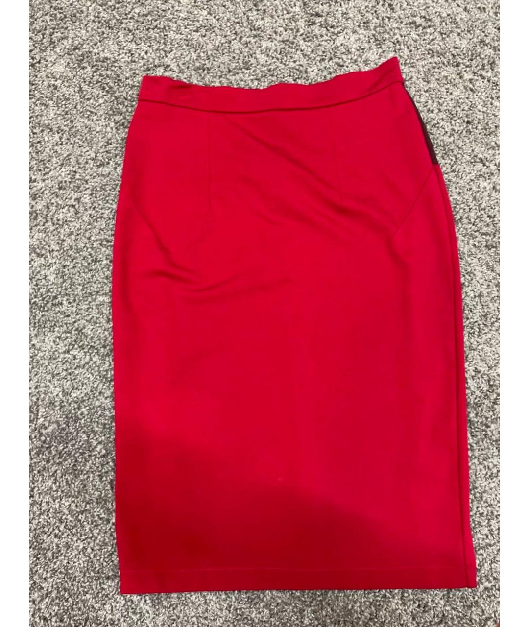 ERIKA CAVALLINI Красная вискозная юбка миди, фото 6
