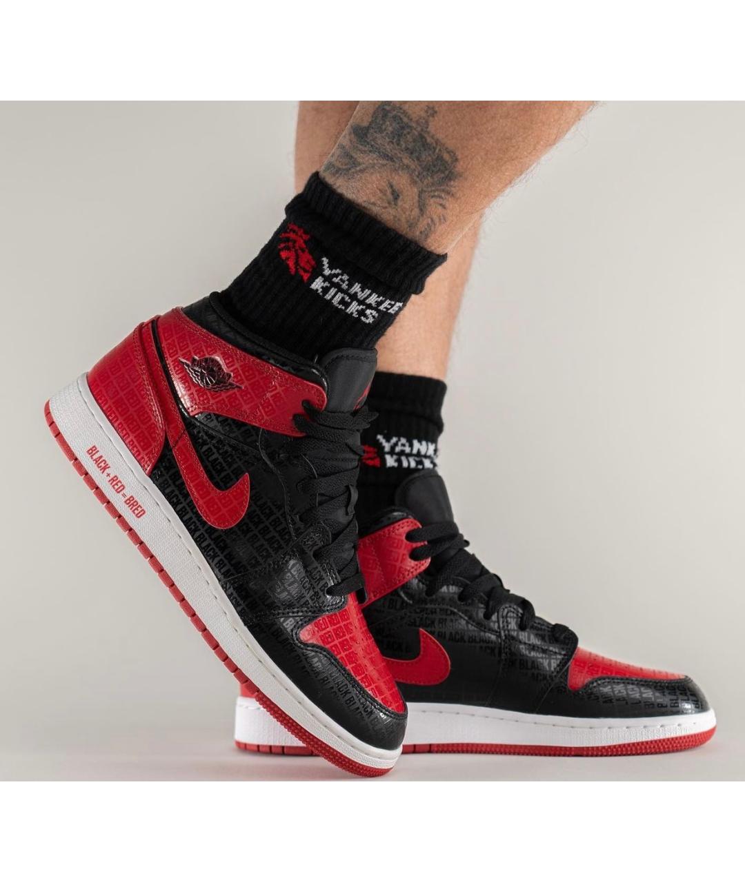 JORDAN Красные кроссовки из лакированной кожи, фото 5