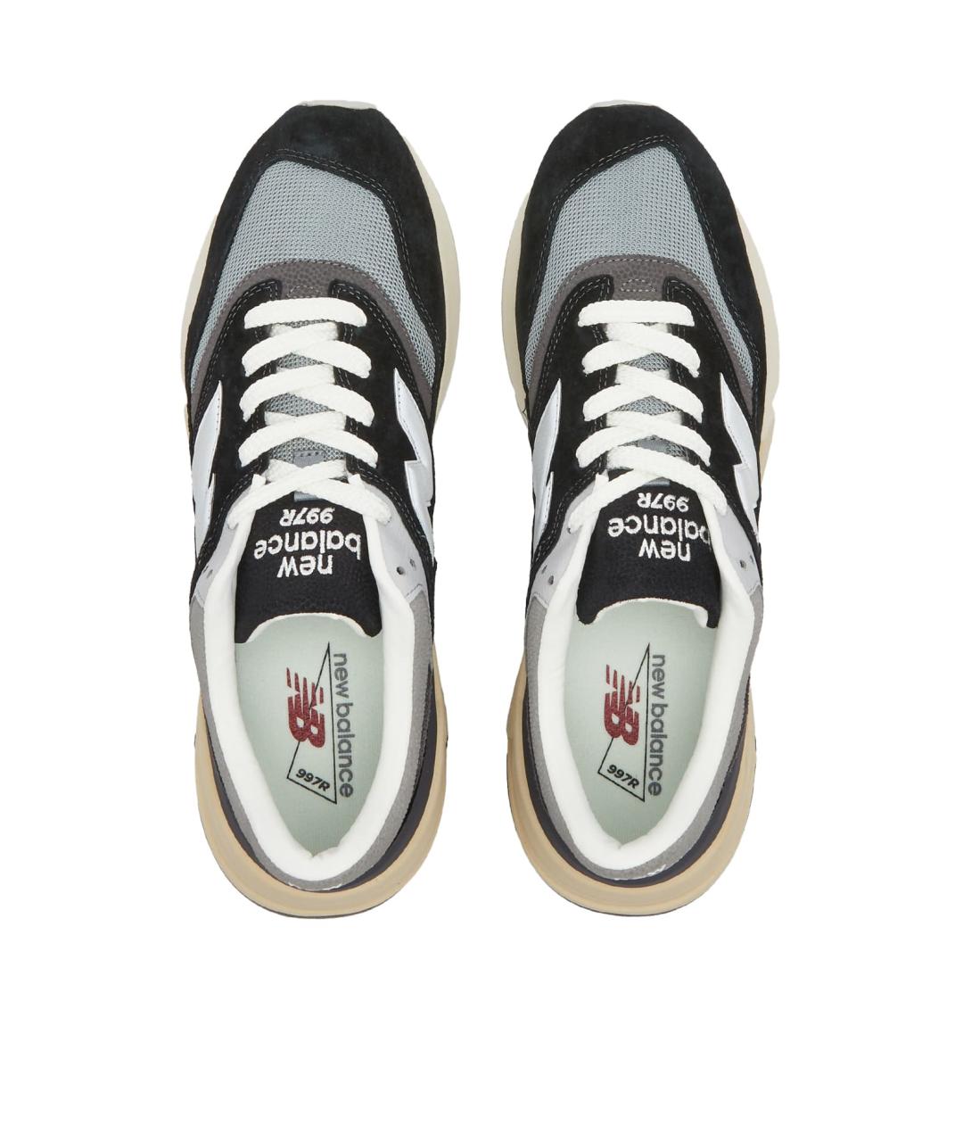 NEW BALANCE Черные замшевые низкие кроссовки / кеды, фото 3