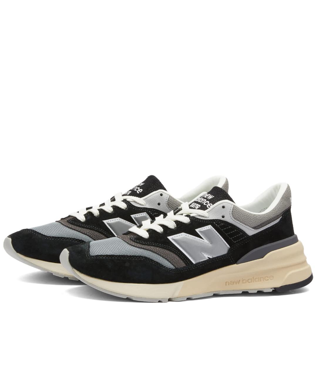 NEW BALANCE Черные замшевые низкие кроссовки / кеды, фото 2
