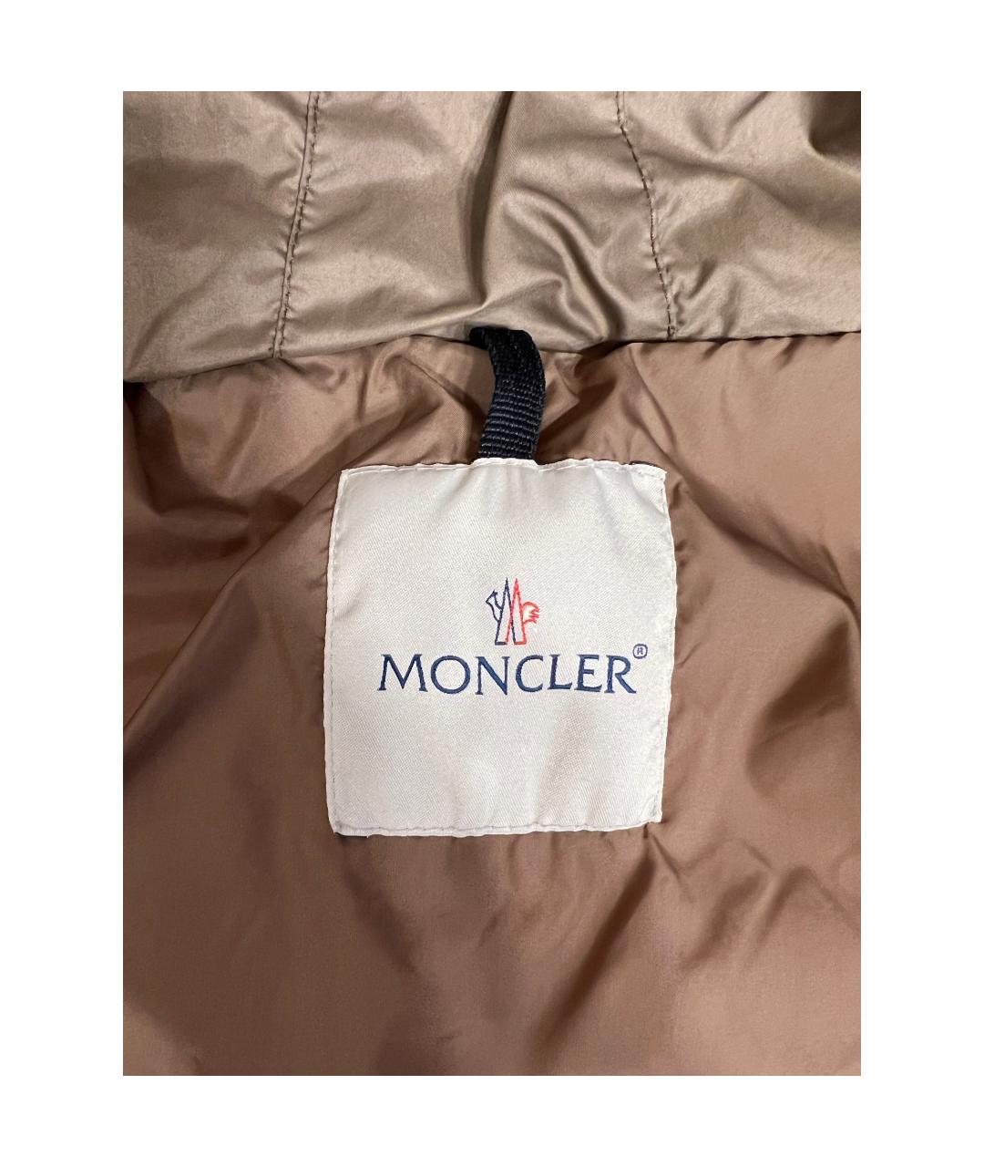 MONCLER Коричневый пуховик, фото 3