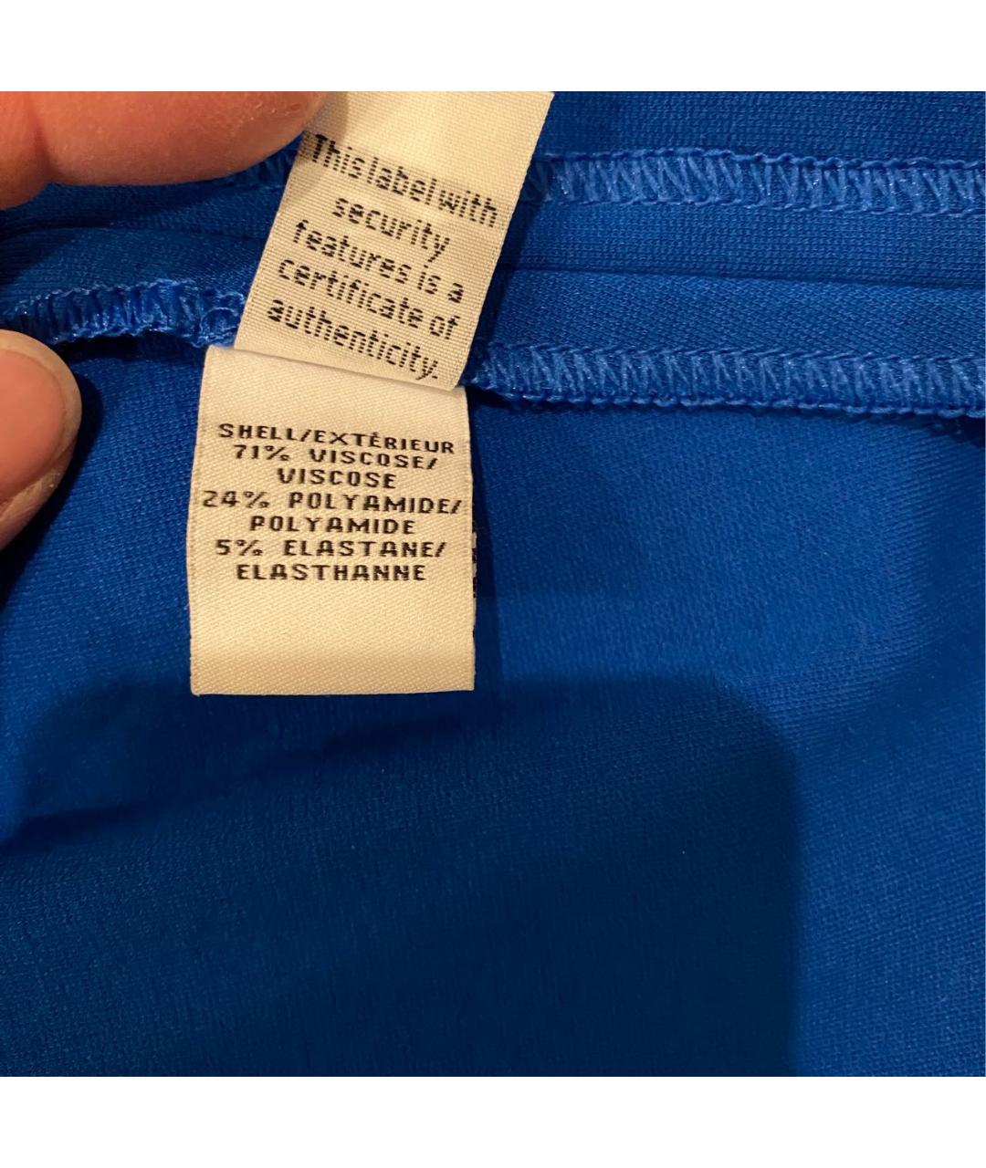 DIANE VON FURSTENBERG Синяя вискозная юбка миди, фото 5