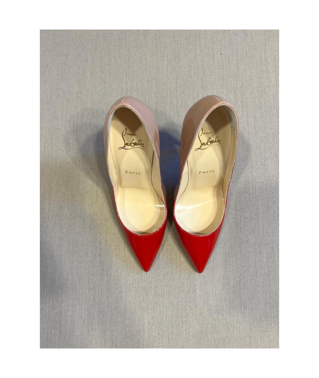 CHRISTIAN LOUBOUTIN Красные туфли из лакированной кожи, фото 3