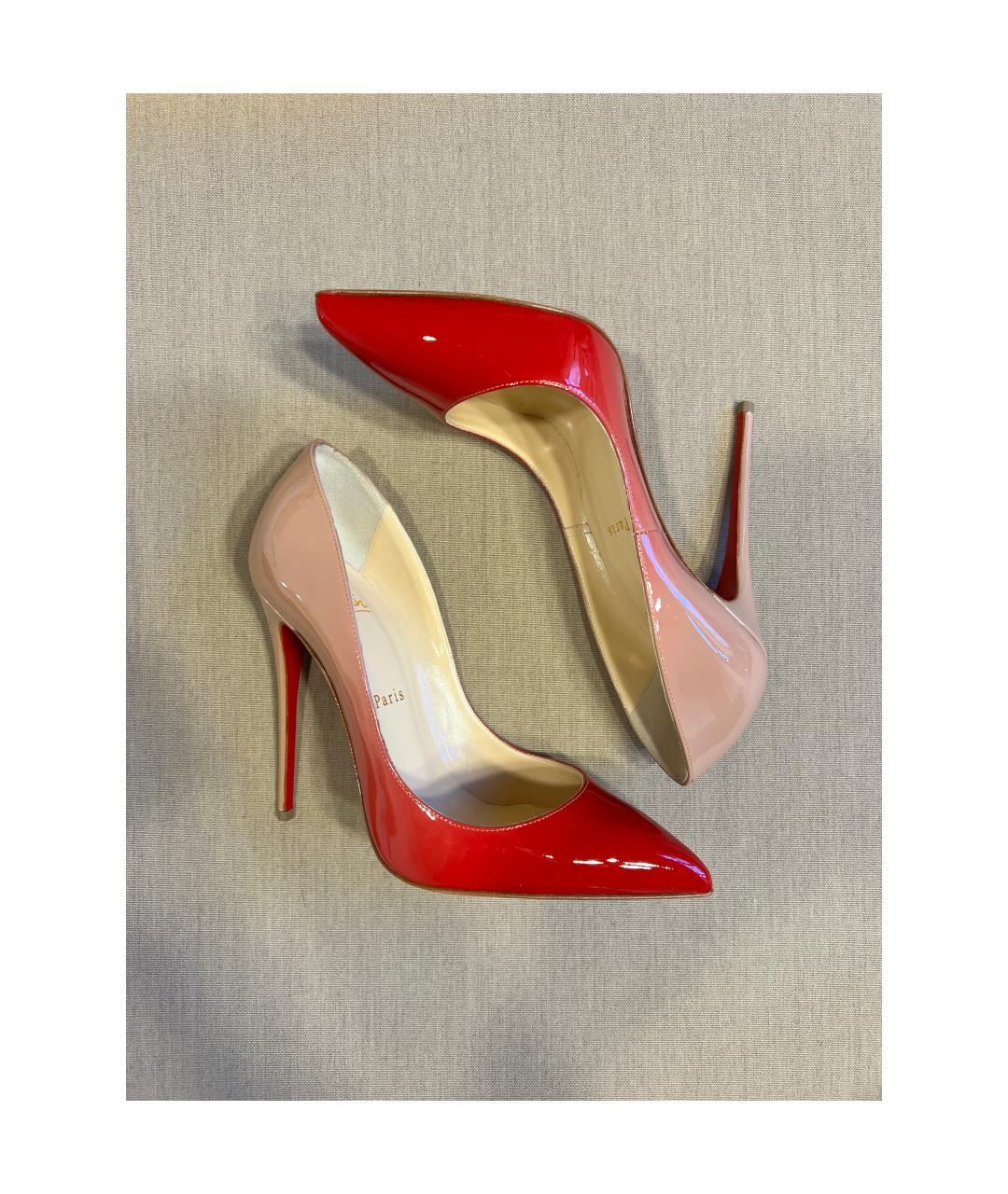 CHRISTIAN LOUBOUTIN Красные туфли из лакированной кожи, фото 8