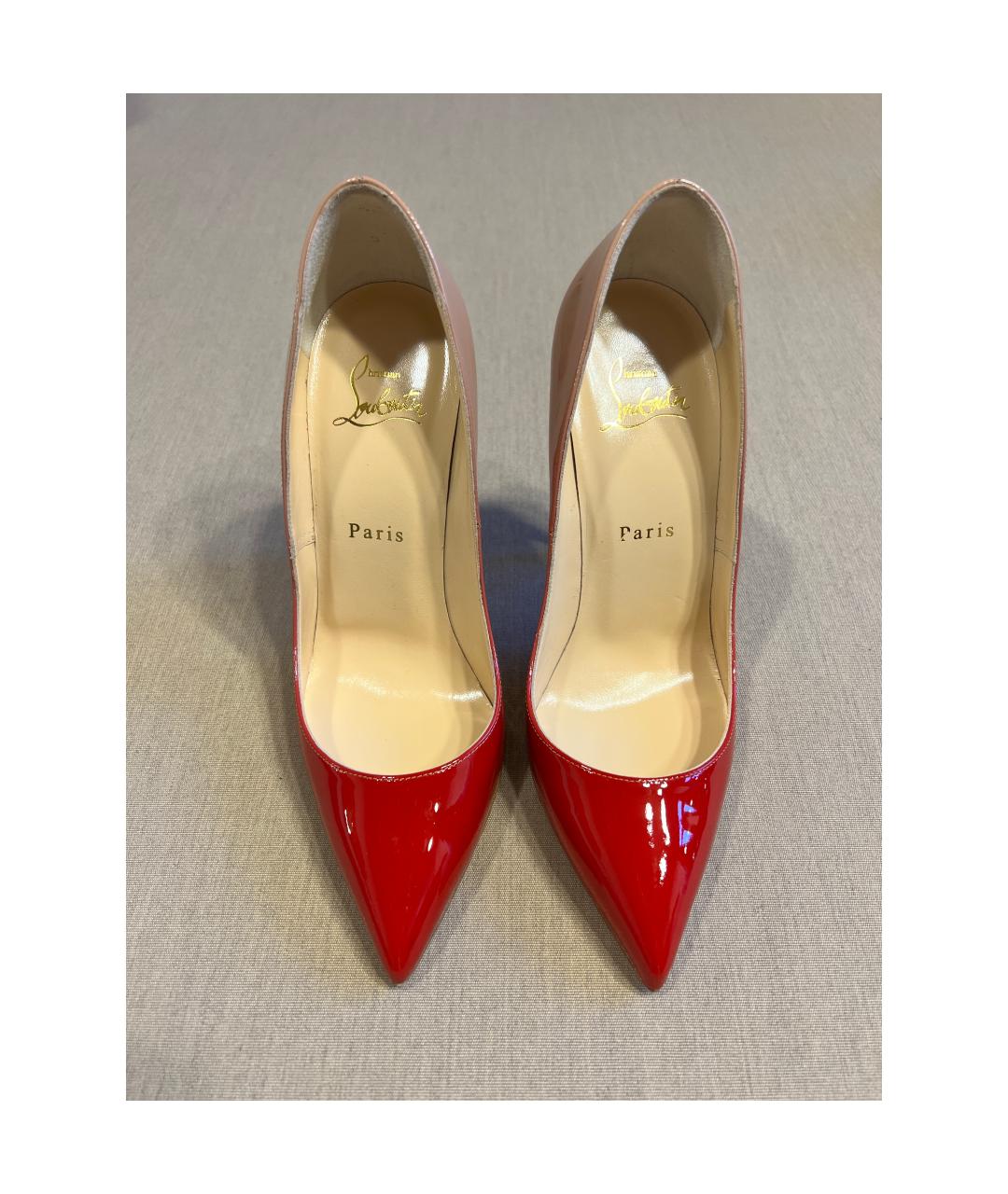 CHRISTIAN LOUBOUTIN Красные туфли из лакированной кожи, фото 2