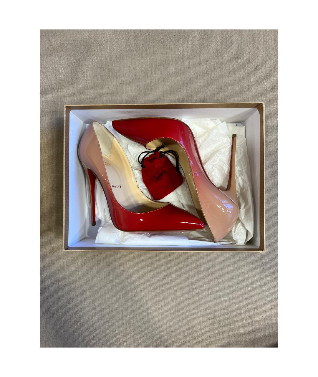 CHRISTIAN LOUBOUTIN Красные туфли из лакированной кожи, фото 4