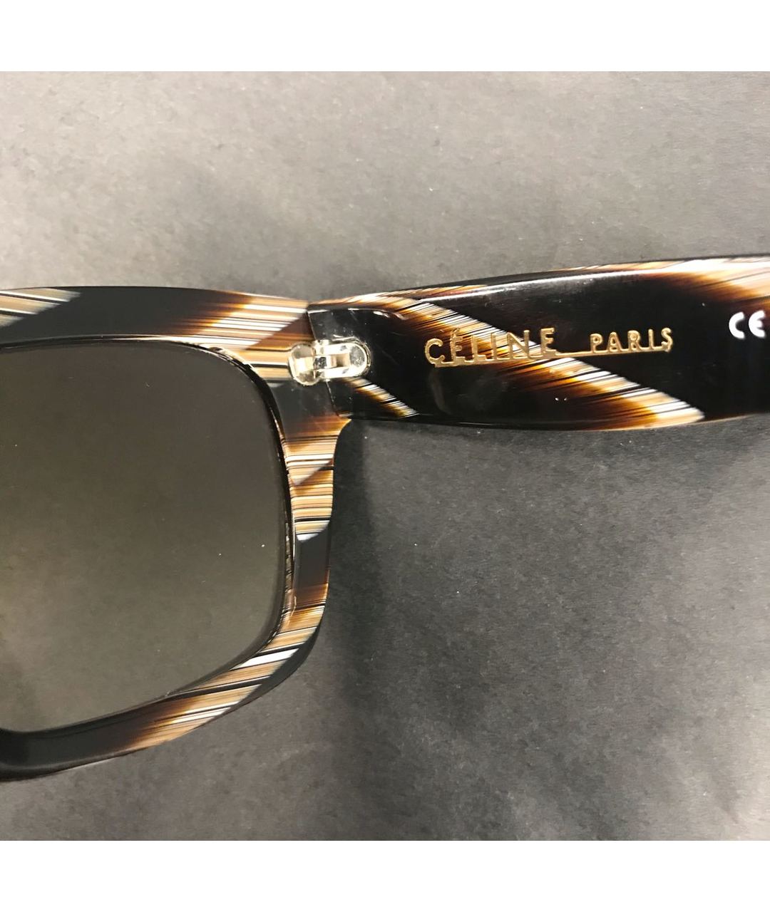 CELINE PRE-OWNED Коричневые солнцезащитные очки, фото 4