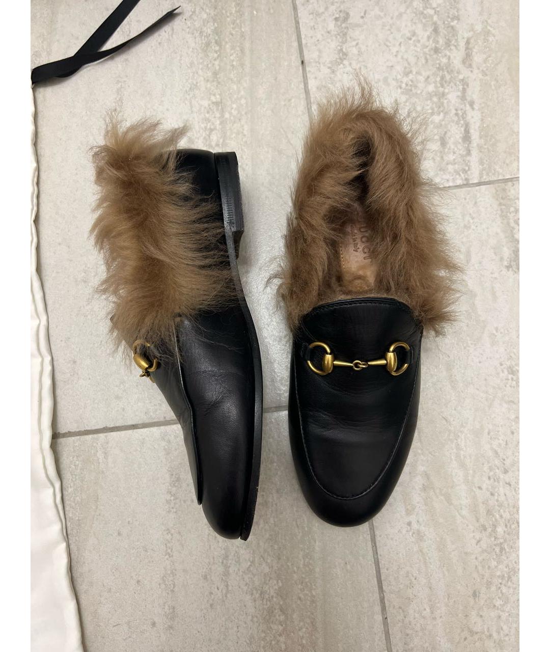 GUCCI Черные кожаные лоферы, фото 5