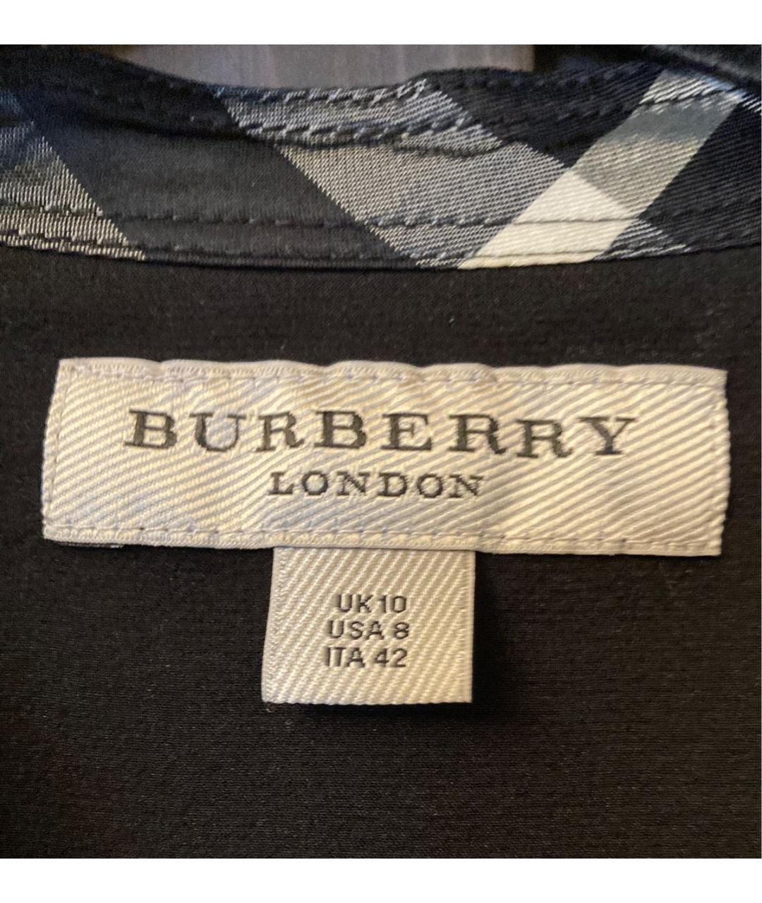 BURBERRY Черное шелковое коктейльное платье, фото 5