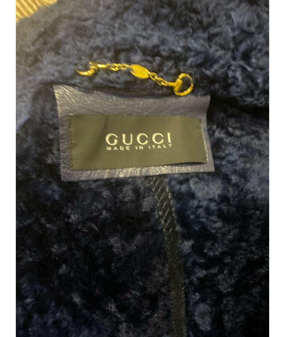 GUCCI Синяя замшевая дубленка, фото 6