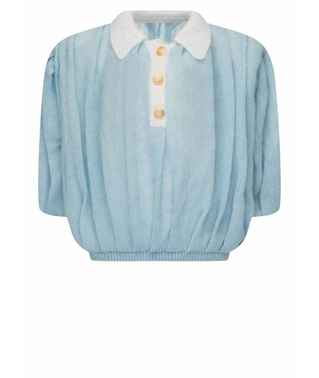 LALO Голубой шерстяной джемпер / свитер, фото 1