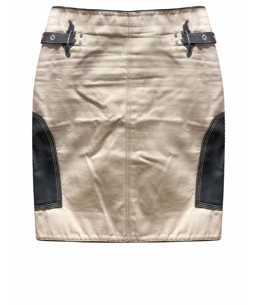 DSQUARED2 Бежевая хлопковая юбка макси, фото 1