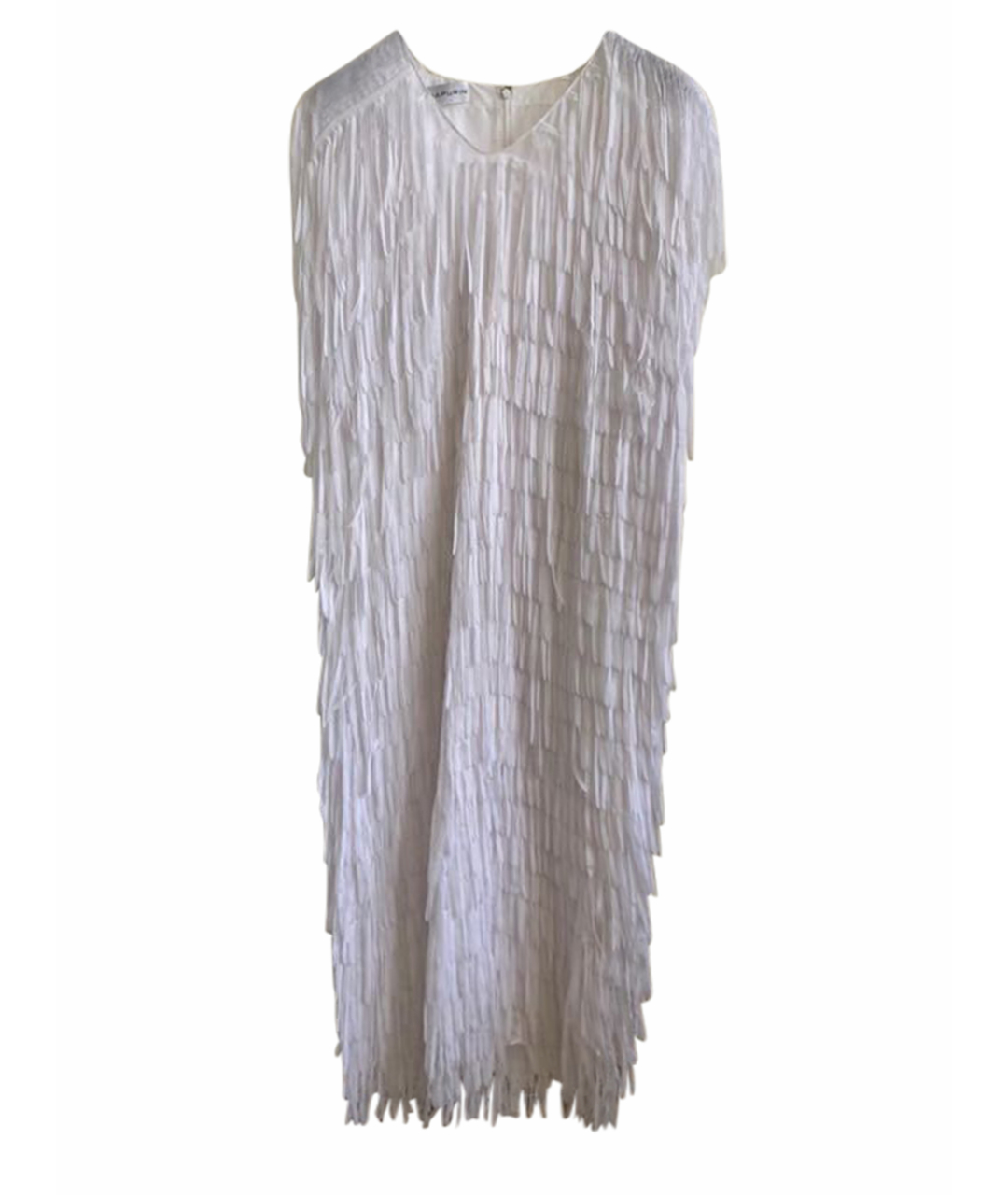 CHAPURIN Белое шифоновое коктейльное платье, фото 1