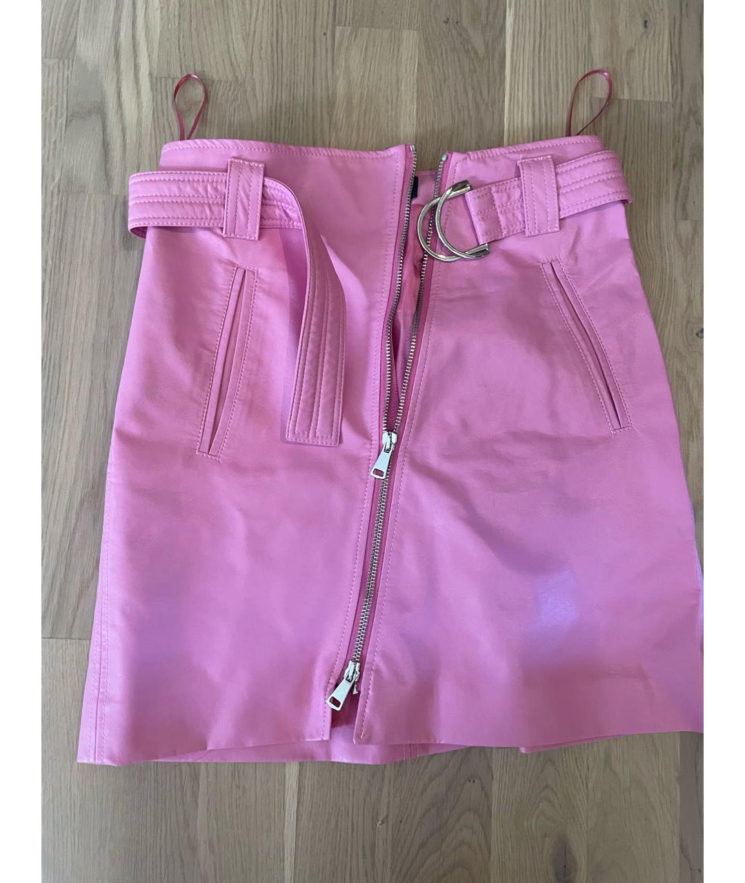 PINKO Розовая юбка мини, фото 5
