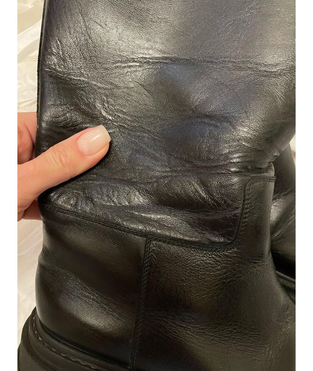 GIA COUTURE Черные кожаные сапоги, фото 6