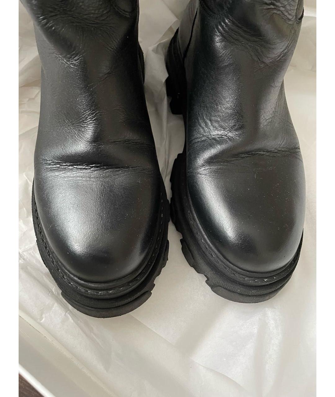 GIA COUTURE Черные кожаные сапоги, фото 4