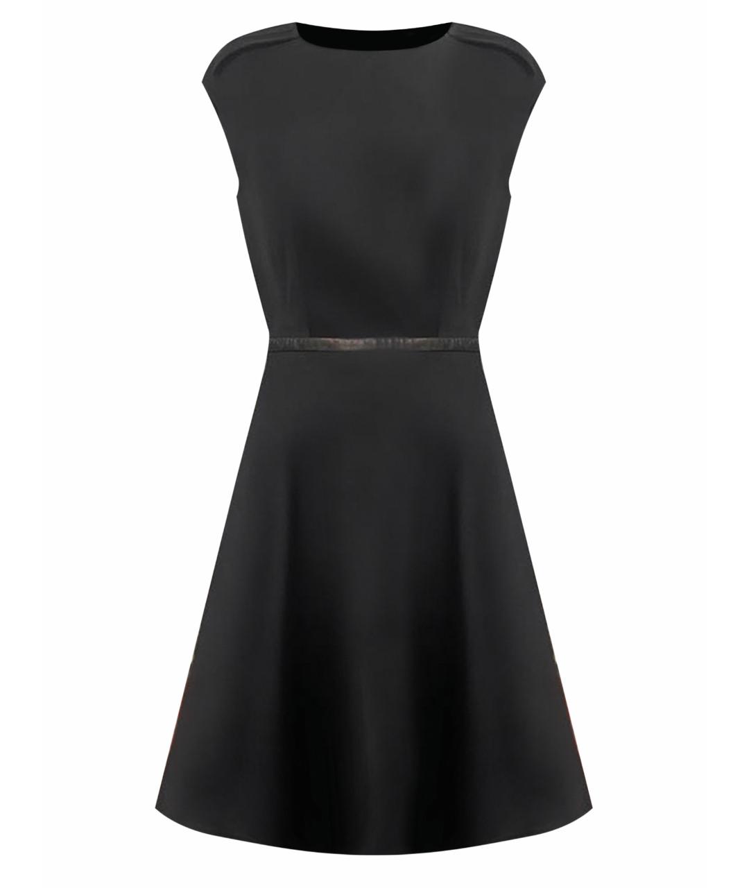 BALLY Черное шерстяное коктейльное платье, фото 1
