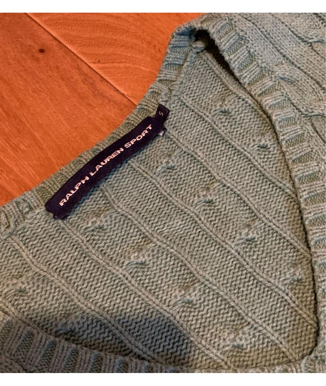 RALPH LAUREN COLLECTION Зеленый хлопковый джемпер / свитер, фото 3