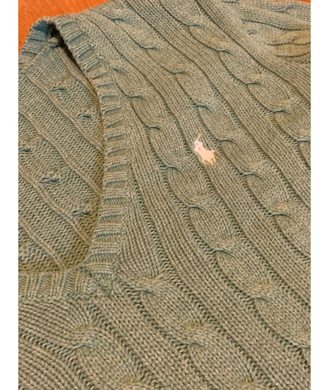 RALPH LAUREN COLLECTION Зеленый хлопковый джемпер / свитер, фото 4