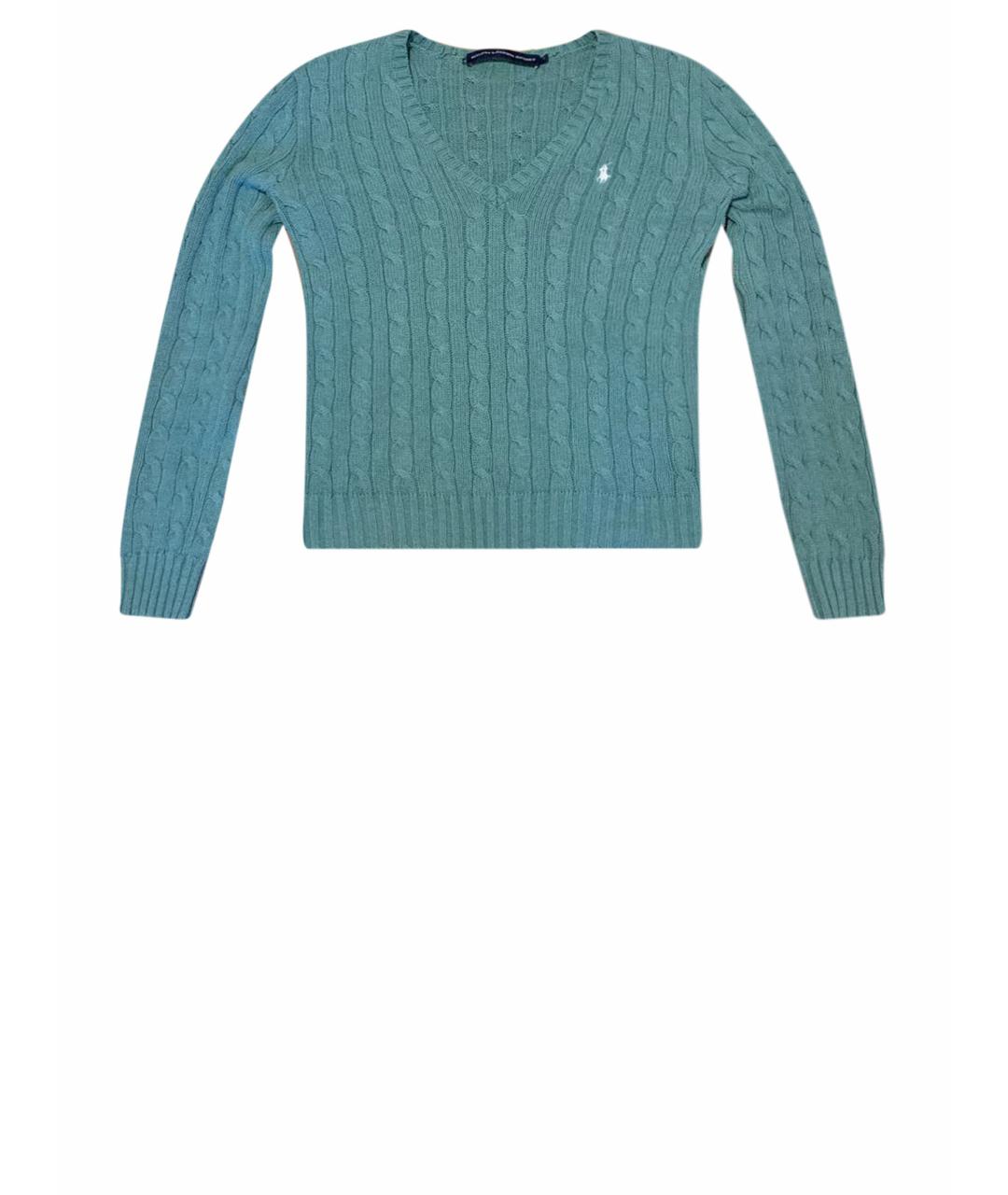RALPH LAUREN COLLECTION Зеленый хлопковый джемпер / свитер, фото 1