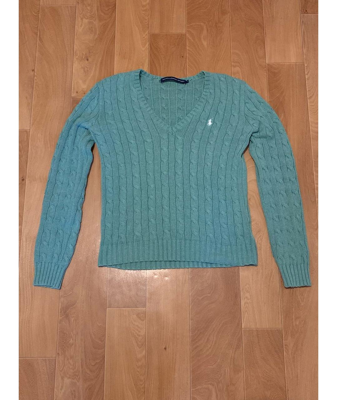 RALPH LAUREN COLLECTION Зеленый хлопковый джемпер / свитер, фото 9