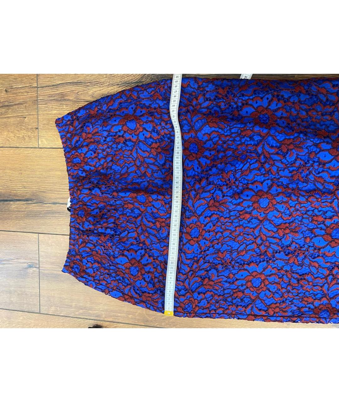 CALVIN KLEIN Фиолетовая кружевная юбка миди, фото 7