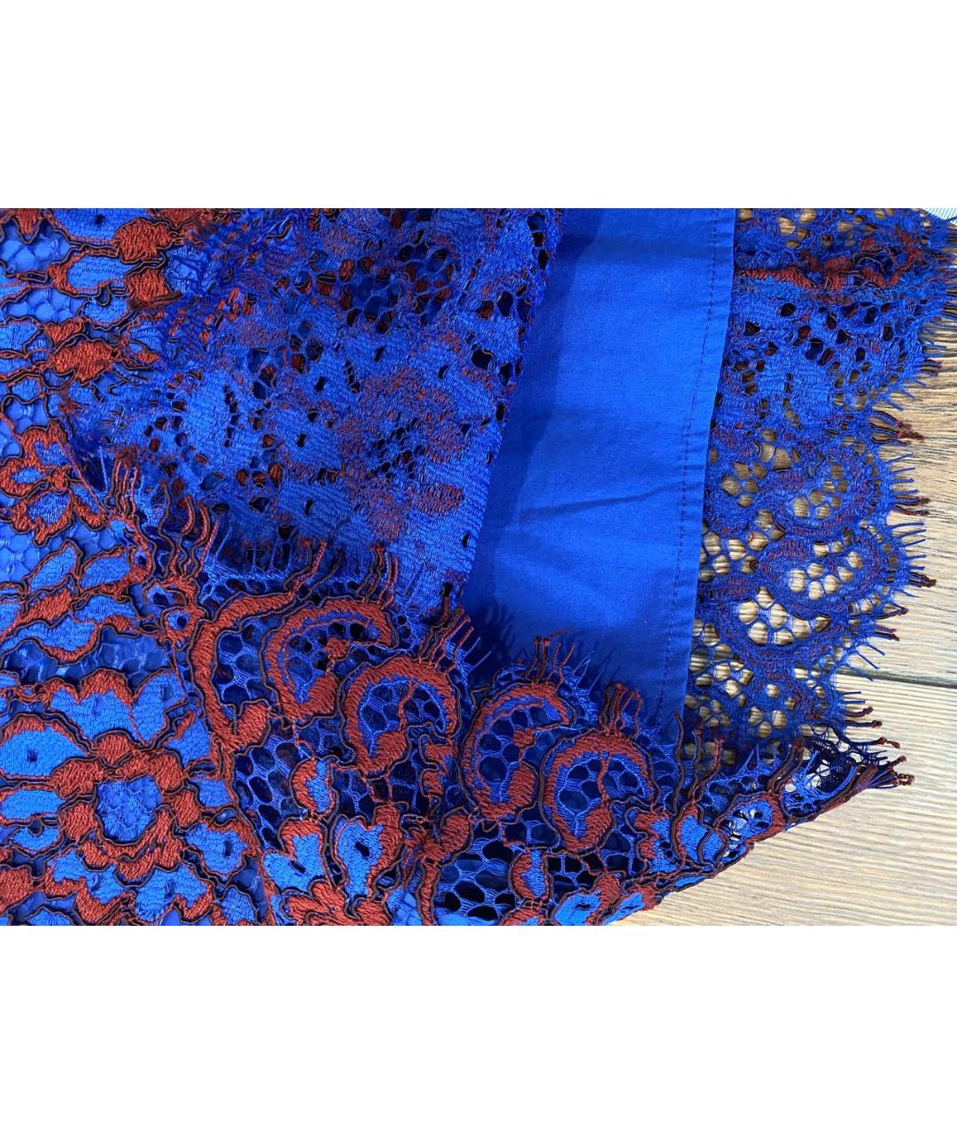 CALVIN KLEIN Фиолетовая кружевная юбка миди, фото 4