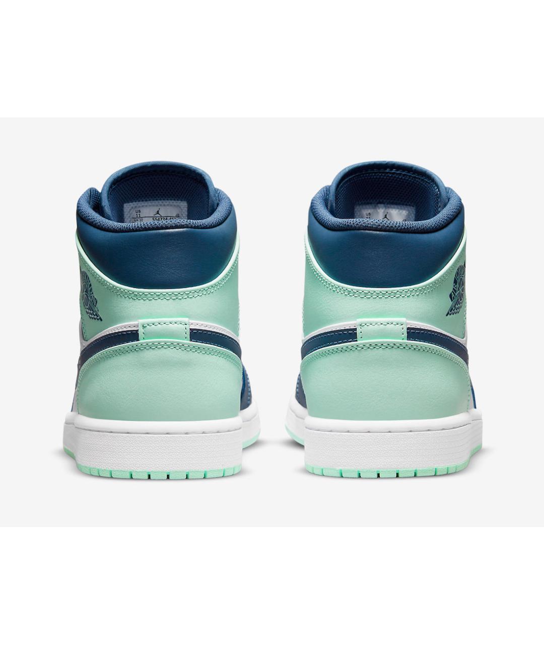 JORDAN Бирюзовые кожаные кроссовки, фото 4