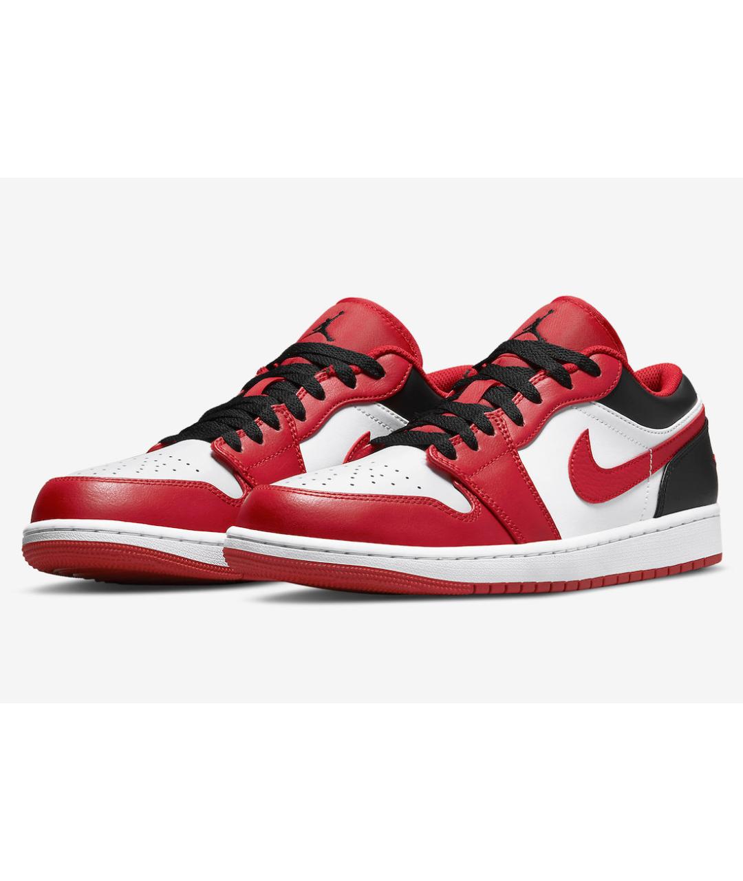 JORDAN Красные кожаные кроссовки, фото 2